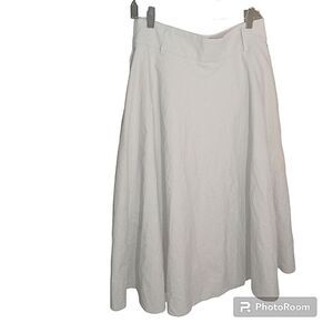 TAHARI Woman's Linen Blend Full A Line Skirt Size L.